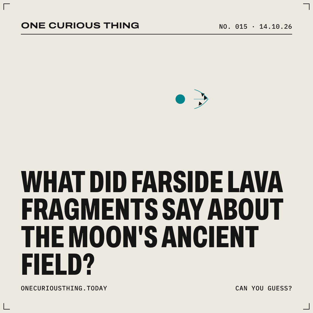 Poster asking: What did farside lava fragments say about the Moon’s ancient field?