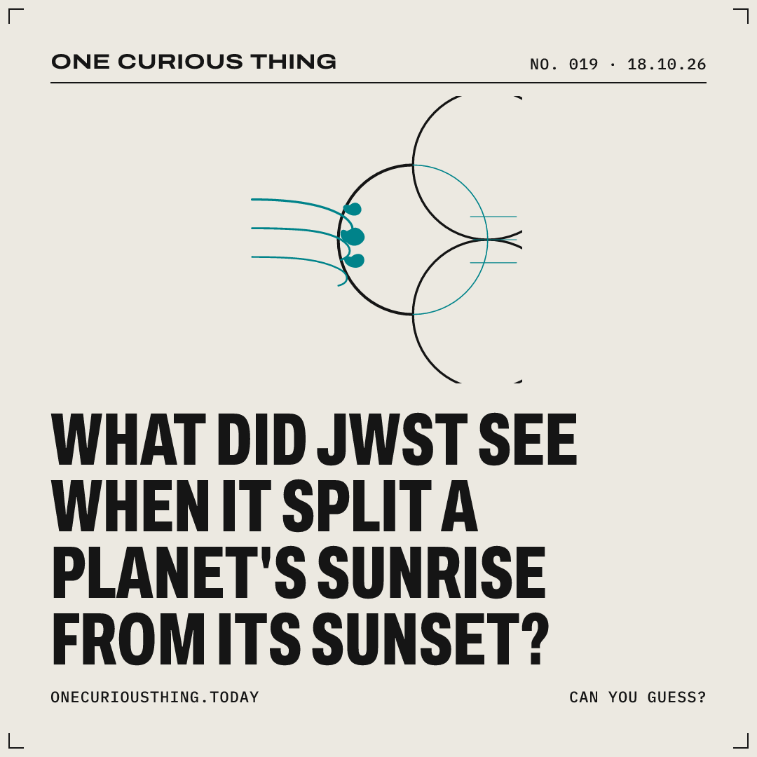 Poster asking: What did JWST see when it split a planet’s sunrise from its sunset?